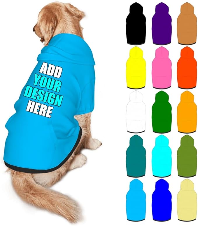 Custom Dog Clothes with Photo Name Logo Personalized Dog Sweaters by Mynvzrk