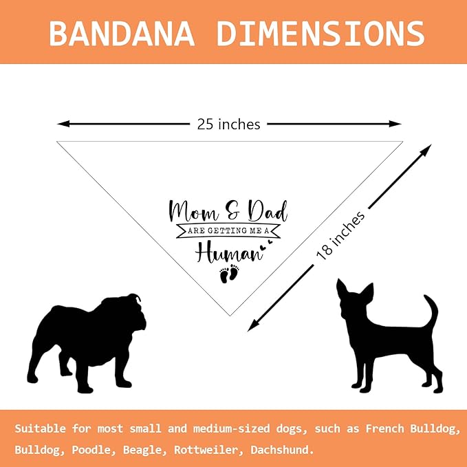 Mom & Dad are Getting Me a Human Dog Bandana Pregnancy Announcement - Image 2