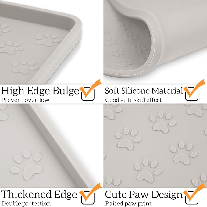 Ptlom Dog Food Mat Anti-Slip Bowl Mats - Image 3