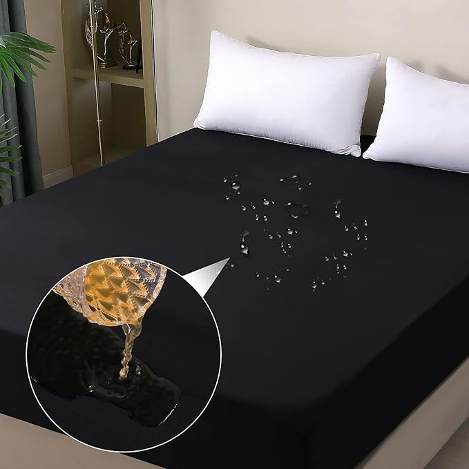 Waterproof Mattress Protector Queen, Fitted Sheet Style Breathable Mattress - Image 8