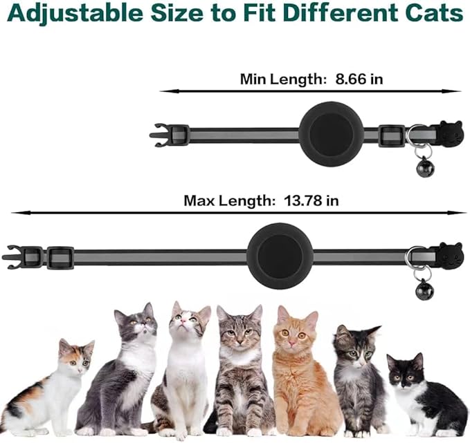 AirTag Cat Collar Breakaway – Reflective Kitten Collar - Image 2