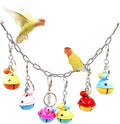 Oooct Bird Swing Bells Toys, Colorful Parrot Metal Bells, Hanging Bird Chewing by Oooct