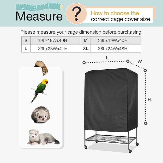 Bird Cage Covers for Night Breathable Cover Black Out Lightweight Washable Dust - Image 6