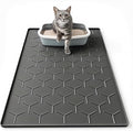 Silicone Cat Litter Trapping Mat, Large Waterproof 34" X 22" Cat Litter Box Mat by Garoopion