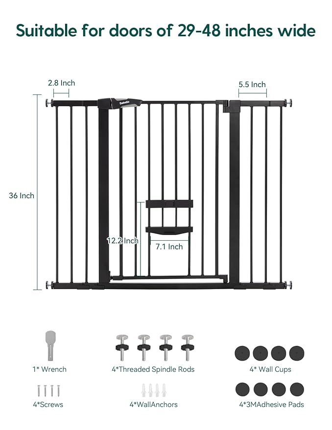 Babelio 36 Inch Extra Tall Baby Gate - Image 5