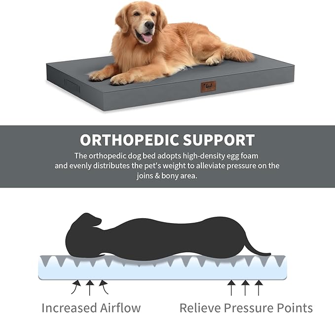 Outdoor Extra Large Dog Crate Bed, XXL Waterproof Dog Bed - Image 2