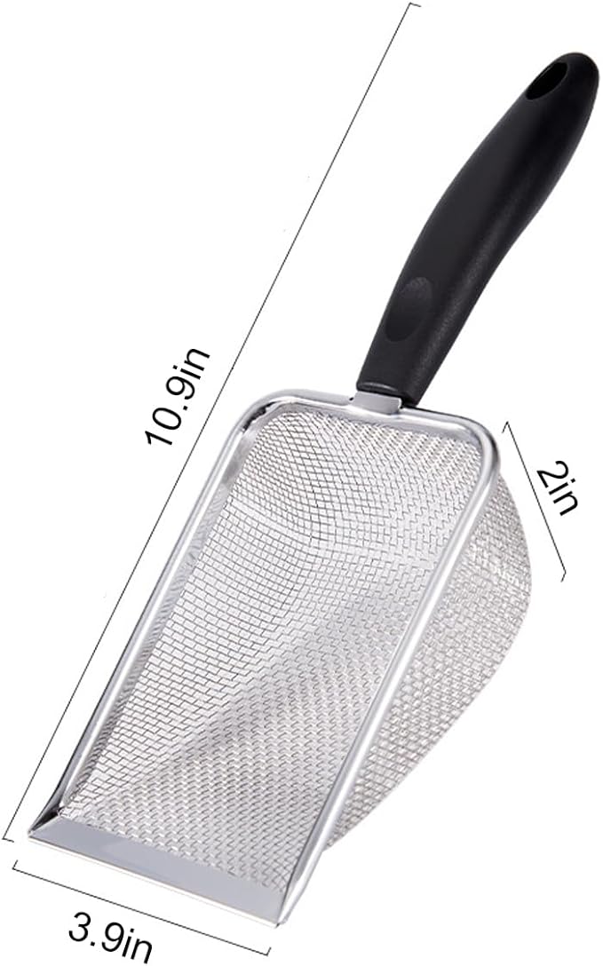 3PCS Cat Litter Scoop, Reptile Stainless Steel Fine Mesh, Litter Cleaner Corner - Image 5