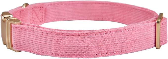 Soft Cotton Dog Collar with Metal Buckle Adjustable Heavy Duty Comfy Corduroy - Image 3