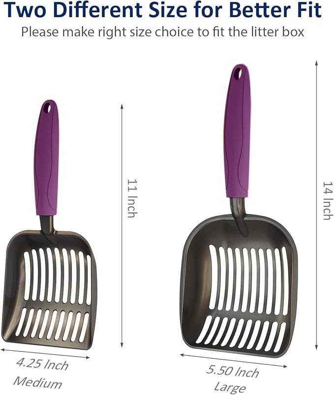 WePet Cat Litter Scoop, Non-Stick Plated Aluminum Alloy Sifter, Kitty Durable - Image 4
