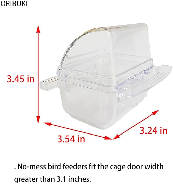 4 Pack Bird Feeders for Cage No Mess Parakeet Food Bowl - Image 2