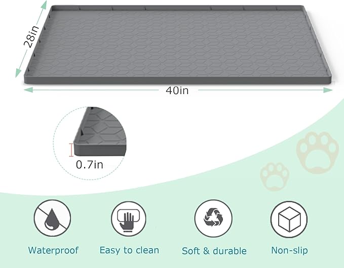 Cat Litter Mat for Litter Box, Silicone Large Cat Litter Trapping Mat - Image 3