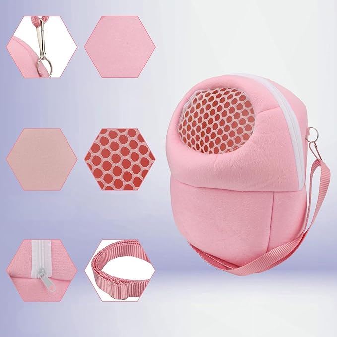 Pet Carrier Backpack for Small Animals, Travel Handbag for Cat, Guinea Pig - Image 3