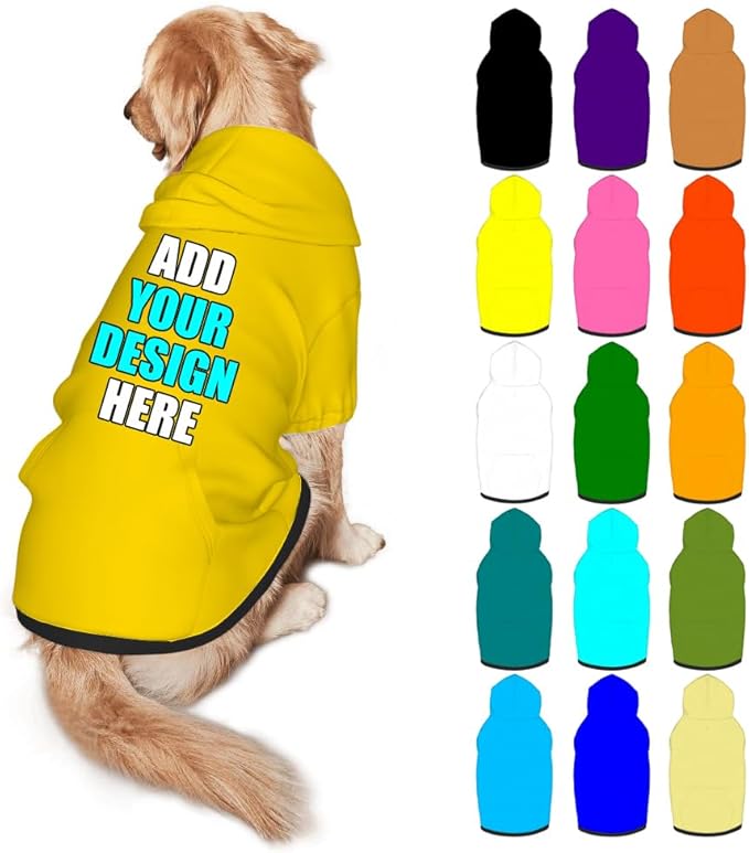 Customized Dog Hoodie with Name Logo Personalized Text Soft & Warm by Mynvzrk