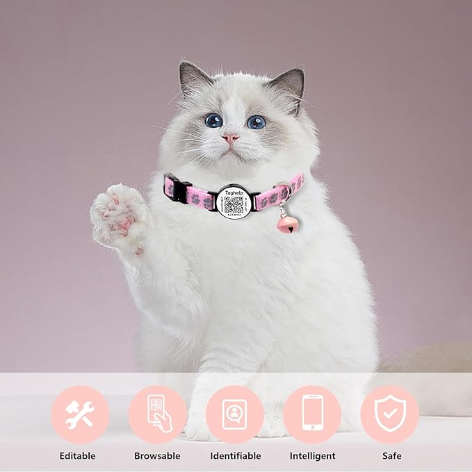 2 Pack Smart Safety Breakaway Cat Collar | QR Code Tag Stores All Vital Info - Image 7