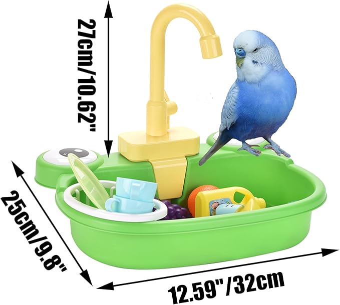 PINVNBY Parrot Bath Tub Bird Automatic Bathtub - Image 6