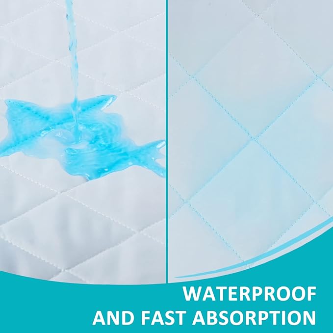 KANECH Washable Underpads 24"x36", Waterproof Heavy Absorbency Reusable - Image 2