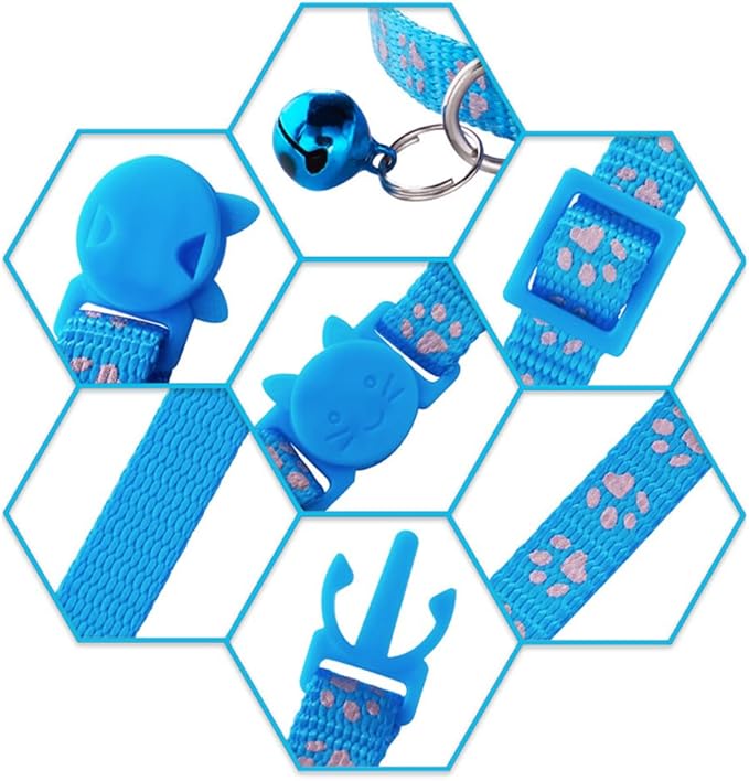 Sky Blue Reflective Cat Collar - Image 7
