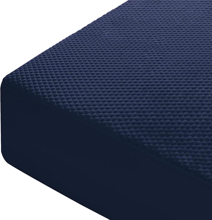 OhGeni 100% Waterproof Mattress Protector, Cal King-Navy Blue Size Mattress Pad - Image 8