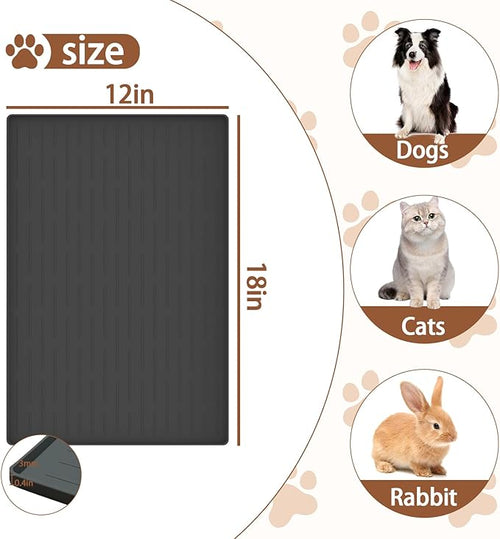 18"x12" Dog Food Mat, Silicone Dog and Cat Mats - Image 2