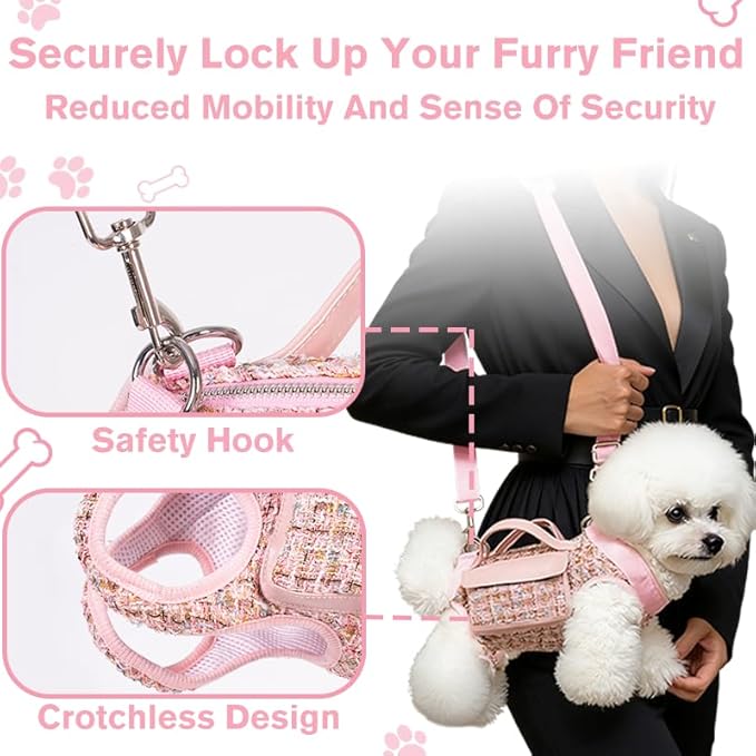 Dog Lift Harness Backpack for Small Dogs Cats, Adjustable Straps Dog Sling - Image 4