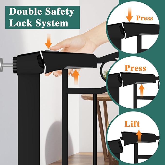 Fairy Baby 29.5"-40.5" Extra Wide Baby Gate, Pressure Mount Long Dog Gates - Image 3