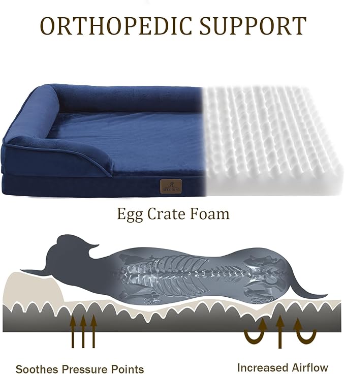 Bedfolks Orthopedic Dog Bed Extra Small, Waterproof Dog Sofa Bed - Image 2