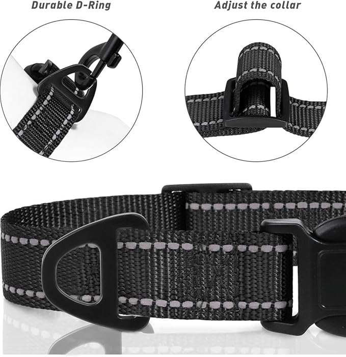TagME Small Dog Collar, Adjustable Reflective Nylon Pet Collar - Image 3