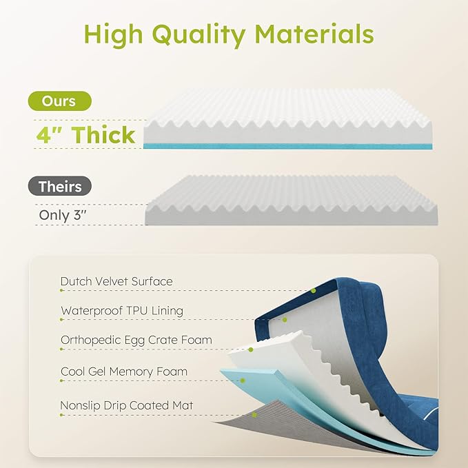 XXL Dog Bed for Extra Large Dogs, Giant Orthopedic Dog Bed - Image 3