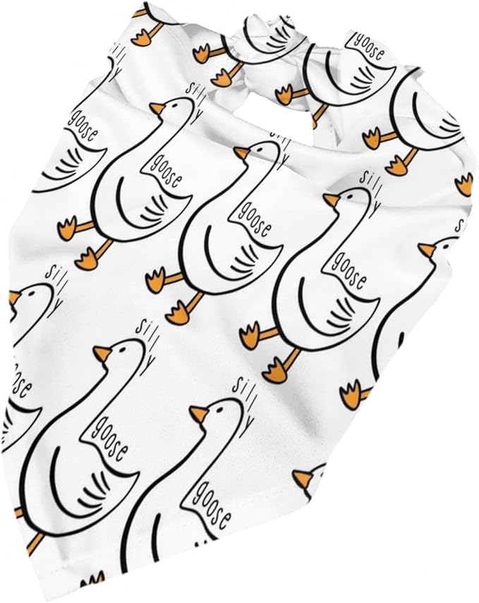 Silly Goose on The Loose Triangle Dog Bandana, Summer Bandana Funny Triangle - Image 5
