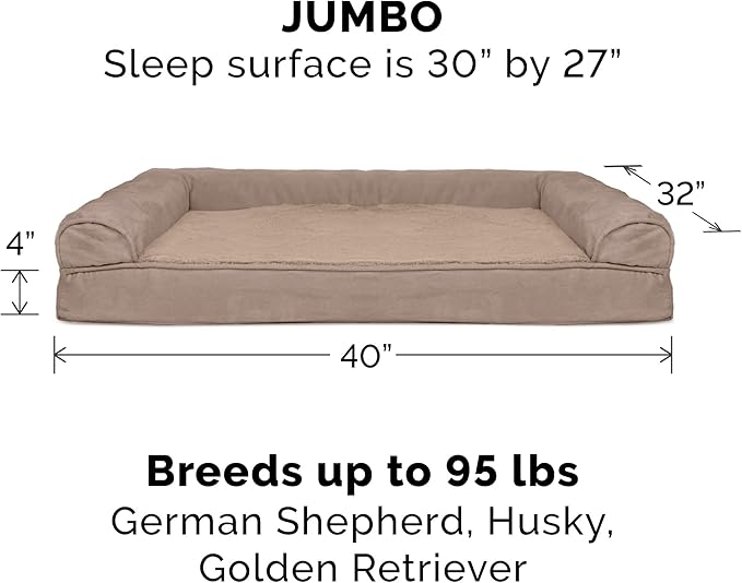 Furhaven Orthopedic Dog Bed for Large Dogs w/ Removable Bolsters & Washable - Image 2