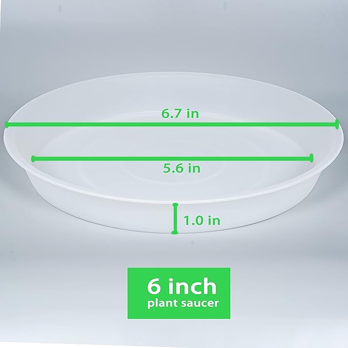 6 Pack Plant Saucer Tray, 4 5 6 8 10 12 13 15 17 19 inch Plant Saucers - Image 2