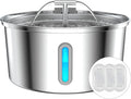 Cat Water Fountain Stainless Steel, 0.8gal/108oz Pet Water Fountain, 3 by Lawfery
