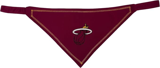 Pets First NBA Miami Heat TIE Bandana, Size Large/X-Large. Dog Bandana Scarf Bib - Image 2