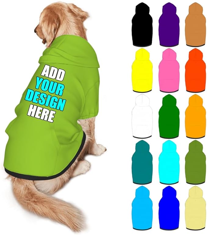 Customized Dog Hoodie with Name Logo Personalized Text Soft & Warm by Mynvzrk