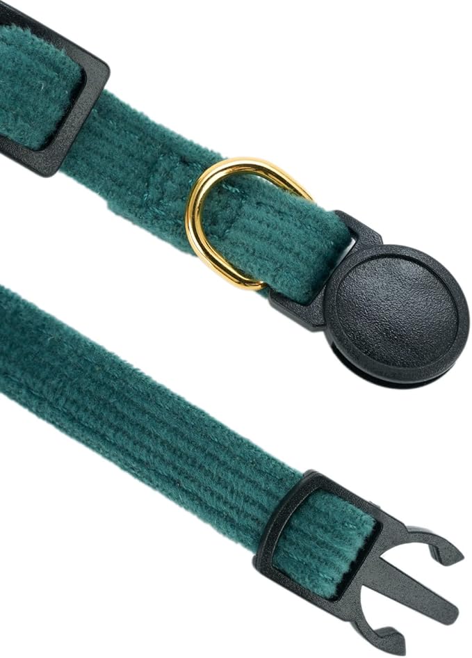 2 Pack Soft Corduroy Christmas Cat Collars - Image 5