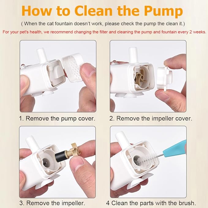 Replacement Pump for Cat Water Fountain Dog Water Dispenser Ultra Quiet Long - Image 3