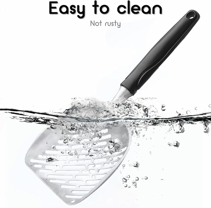 Cat Litter Scoop, Mesh Shovel, Stainless Steel Metal Scoop, Poop Sifting - Image 5
