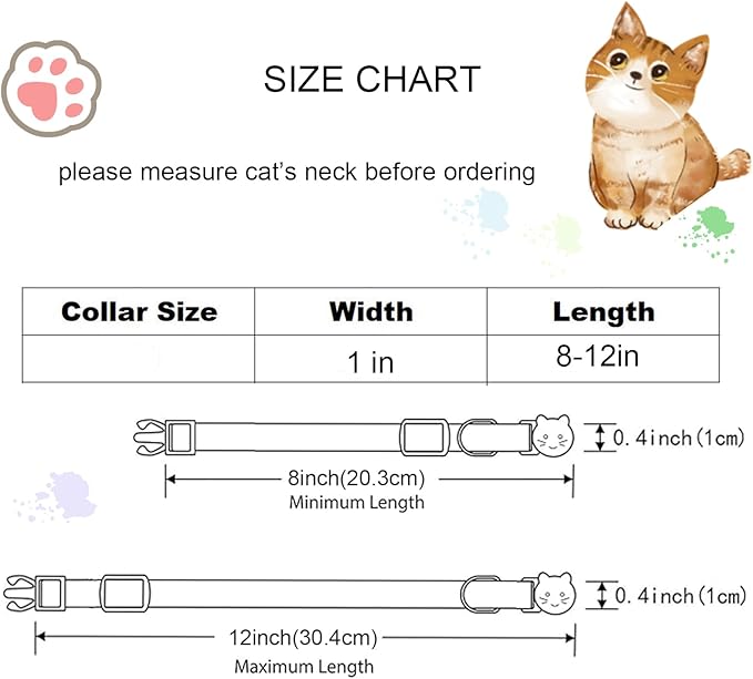 Cat Collar-2 Pack Cat Collars Shark & Dinosaur Cat Collar Breakaway - Image 7