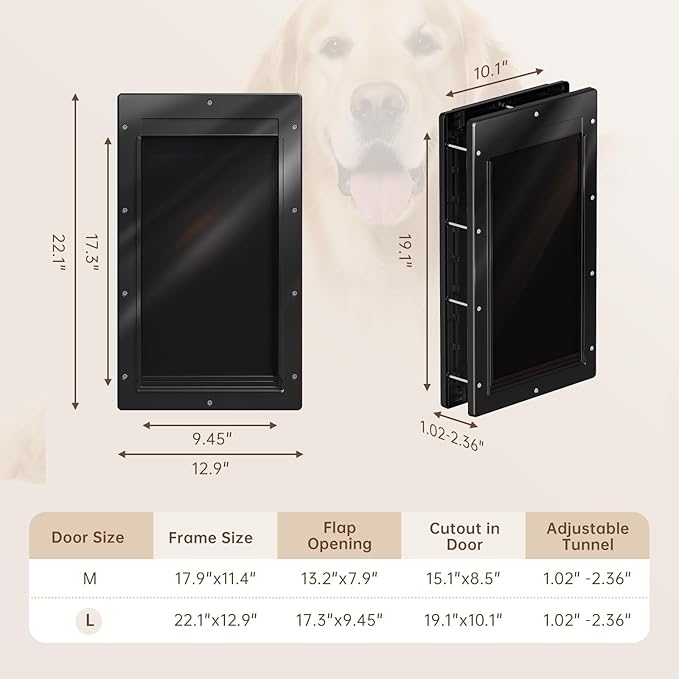 Never Rust Plastic Dog door, Large Doggy Door, Doggie Door - Image 7