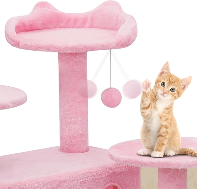 Athena Collection Cat Tree, 77 Inch Cat Tower - Image 5