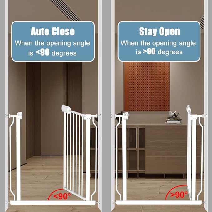 Safety Baby Gates for Doorway Stairs 43.5-48 Inch Extra Wide Child Gate for Kid - Image 5