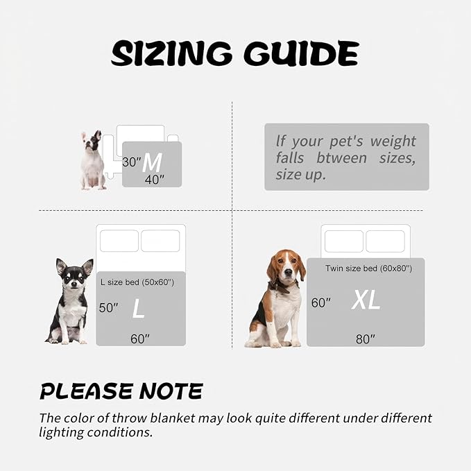 Dog Blanket Paw Bone Pattern 1 Pack 2 Super Soft Warm Flannel Sofa Cover Car - Image 5