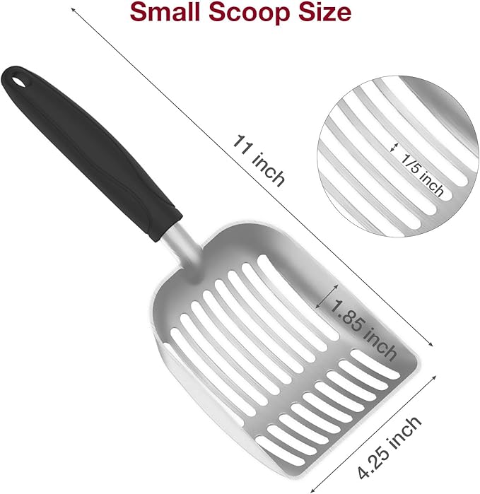 Cat Litter Scoop, Kitty Metal Scooper, Aluminum Alloy Sifter, Kitten Pooper - Image 5