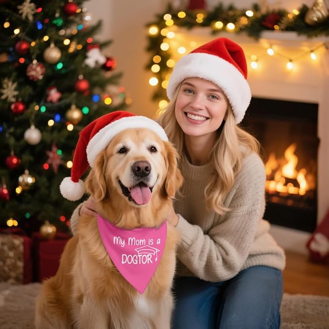 My Mom is A Dogtor Pink Dog Bandana, Graduation Gifts - Image 5
