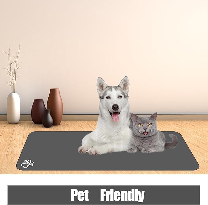 Large Pet Feeding Mat, Absorbent Quick Dry Dog Mat - Image 4