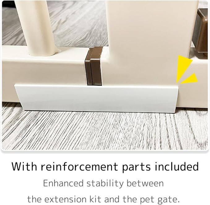 Lumizone Extra Tall Pet Gate 55.12" High Pressure Mounted 16.73" Wide Extension - Image 3