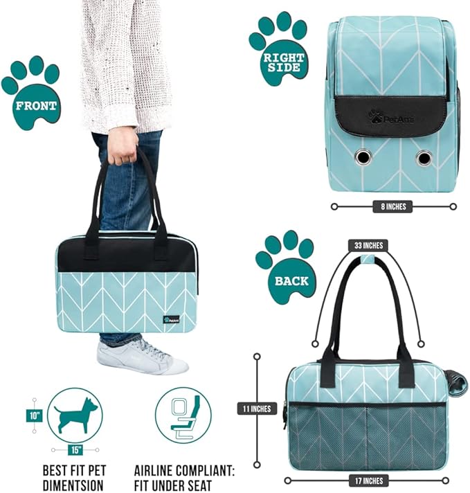 PetAmi Dog Purse Carrier for Small Dogs, Airline Approved Soft Sided Pet Carrier - Image 2