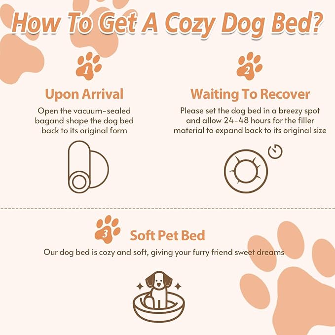 JOLLYVOGUE Calming Dog Bed Medium Size Dog, Anti-Anxiety Donut Medium Pet Bed - Image 9