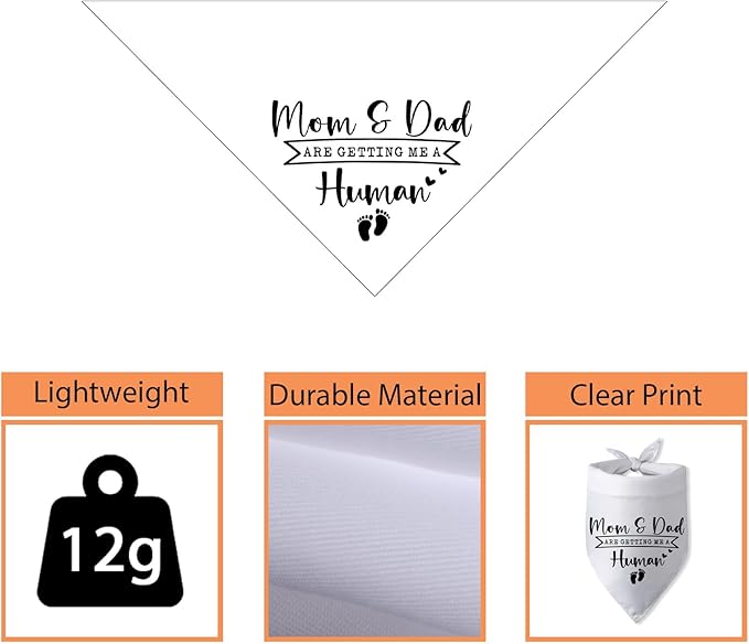 Mom & Dad are Getting Me a Human Dog Bandana Pregnancy Announcement - Image 3