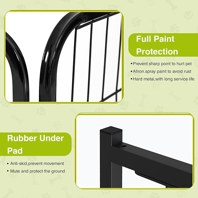 BestPet Dog Playpen 24 Inch 12 Panels Heavy Duty Metal Pet Exercise Pen Without - Image 7